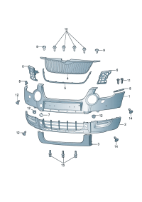 5L0853668-GRILLE ASSY-REAR COOLER,OUTLET