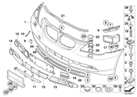 51117060970-Garnish, brake air duct, rh/lh