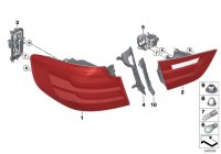 63217286037-REAR LEFT LAMP ON THE WING