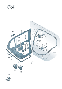 5G4833056AA-Door assy-rr, lh D  -15.06.2015