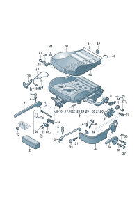 18D881318-Garnish, seat tray For seats: