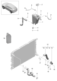 8K0121405M-Expansion tank Insulator-heat  No longer use parts here