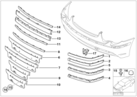 51117043459-Moulding primed front lh