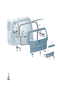 7E0827025AL-Band-rr hatch cover Window cutout