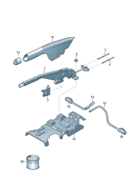 6RD711951A-Hand brake cable Duct assy