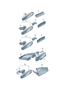 5GG857511B-Mirror, inner, Automatic anti-glare