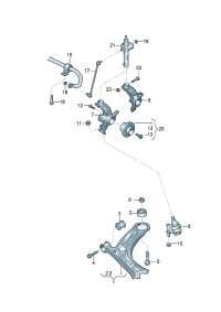 5C0407255A-Wheel bearing housing comp Brkt brkt, brake
