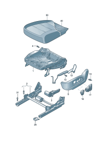 5ND881313E95T-Garnish, seat tray For seat adjuster w/power The model of  With memory function For seat: 