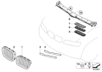 51137124815-GRILL FRT LH X5