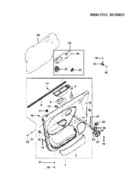 24513749-Switch assy-power window fr (beige)