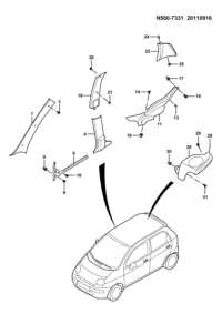 24514318-Plate comp. (light gray), speaker cover