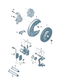 7H0698451A-BRAKE PAD FOR DISC BRAKES-VW