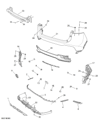 11146267-MOULDING REAR BUMPER