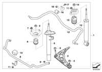 31312282101-SHOCK ABSORBER FRT LFT E38/5SR