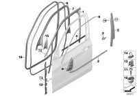 51337289620-Seal, front door outer guide, rh