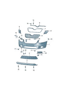 5LD853651C-GRILLE RADIATOR
