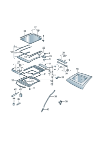 5GG877045A-Opening, sliding roof Bezel