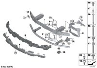 51119852844-Frame bumper upr fr