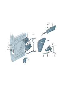 8K0839015G-AUDI TT MK2 WINDOW MECHANISM