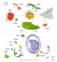 EG9Z14A664H-Contact assy-air bag