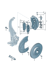 8W0698151R-Brake pad set no.1, Disc brake  D  -12.07.2021