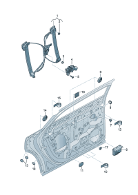 4N0839461A-WINDOW WINDER LH FRT/A6