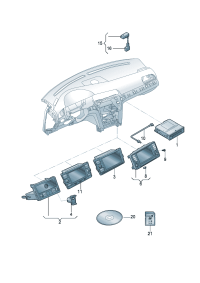 19D035275-Navigation unit-radio For w/navigation system Vehicle type