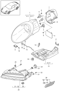99763114100-Servo motor Adjuster, headlamp