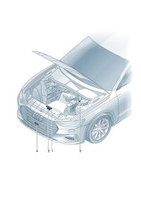 8K0010520G-Plate, caution * High voltage, contact * Ignition shutting down fr * Fan assy-engine * Pos