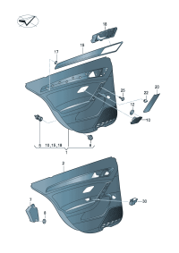 51G867212-Garnish assy-dr (Tape molding)