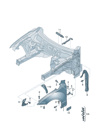 4G8821105B-THE WING IS FRONT LEFT