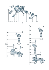 03C121111AM-Housing, coolant reg w/thermostat