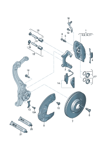 4E0615301T-Brake disc frt-caddy iv (Use only in pairs)