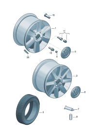 1KD601025-Wheel rim-aluminium alloy
