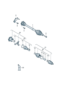 8J0407272S-Band f joint Shaft, half swing  D-06.11.2006