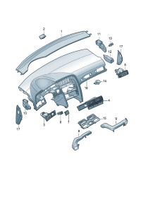 4F1819923AVV7-Grille, ventilation (agate ash)