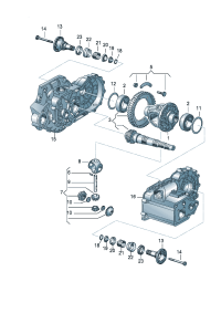 02K498088A-1 set of retainer, Case kit, differential Gear, driven, on