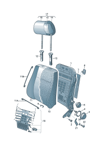 3BD881046D-Mount assy., back