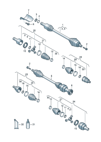 5N0407763F-Band f joint Shaft, half swing