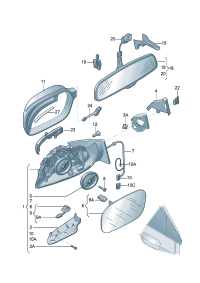8KD85741001C-Mirror assy-outside, band Adj-power  D -28.07.2014 (sateen black)