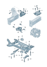 5Q0199555AS-MOUNTING-GEARBOX/E38/740