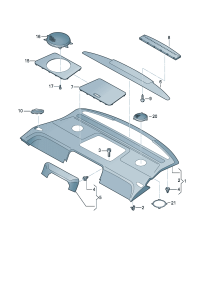 4E0863411AS-Shelf, rear Finisher  If needed after processing Porsche panamera: