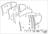 51358223777-Cover sash rr door lh