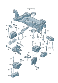 3C0199868C-RUBBER MOUNTING/A4/A6/A8/2009