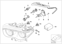 63126916101-Base, yellow turn signal lamp