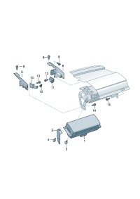 1K0880204M-Air bag unit (Co-pilot position) **Install now only * * **Order when ordering * *    D