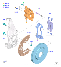 ML3Z2B121C-Caliper, rear (LH)