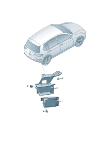 55G907455-Bracket Blind spot recognition Cont unit