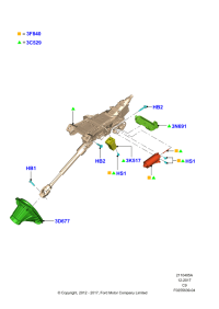 HP5Z3C529A-Column assy-steering