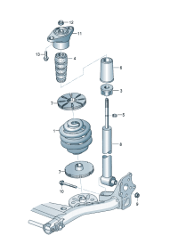 4B0511115AL-Spring, coil For w/o/s gear The model of  Towing vehicle 1 color strip Stripe -2  